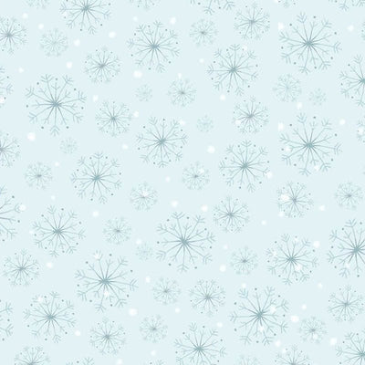 Christmas Countdown Fabric Snowflakes Blue C8984-SKY
