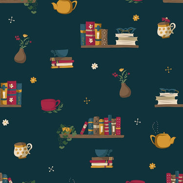 Forest Journal Fabric Cosy Library 2929-01