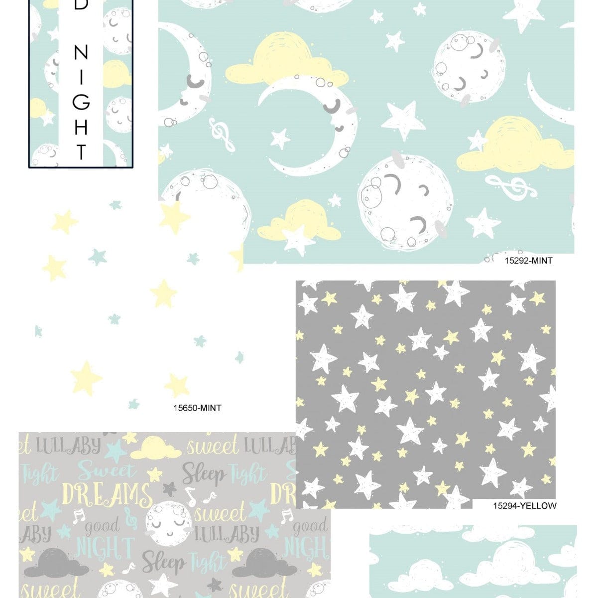Craft Cotton Co Fabric Pre Cuts Goodnight Fat Quarter Pack  - The Sewing Studio