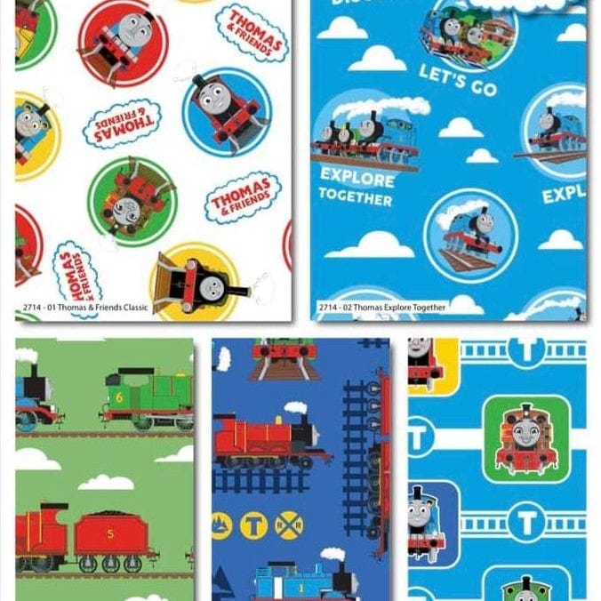 Craft Cotton Co Fabric Pre Cuts Thomas And Friends Classic Fat Quarter Pack  - The Sewing Studio