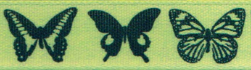 Butterfly Ribbon: 15mm: Green