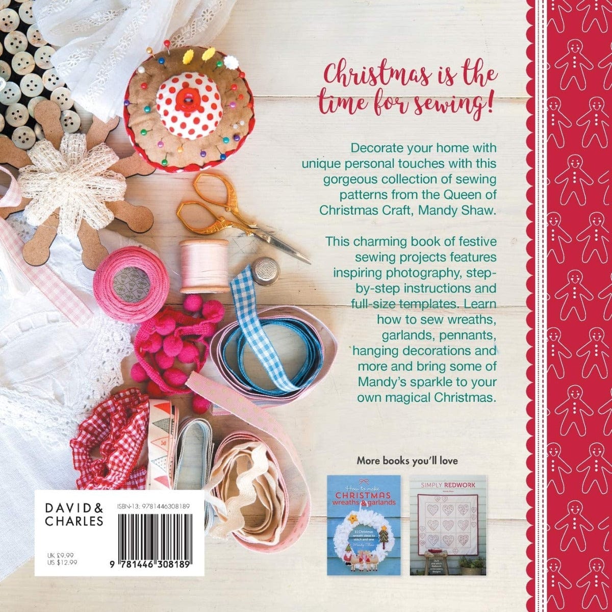 David and Charles Books Mandy's Magical Christmas Book By Mandy Shaw  - The Sewing Studio