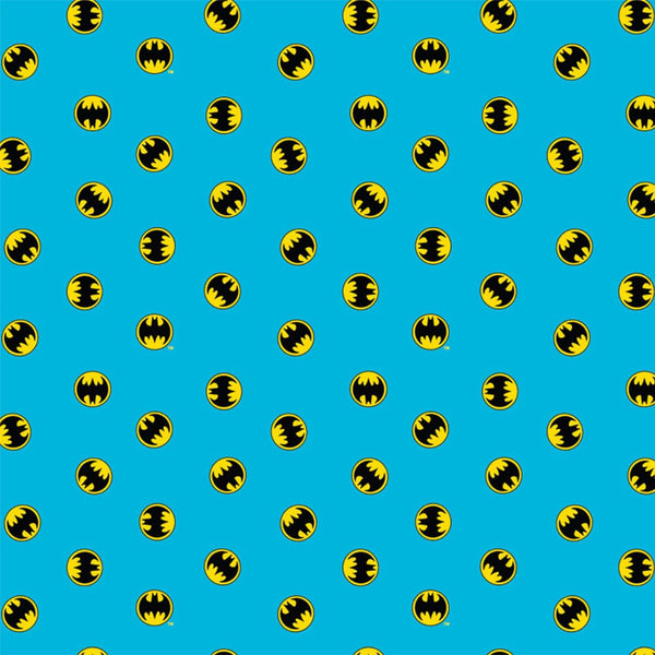DC Batman Round Logo Blue Fabric