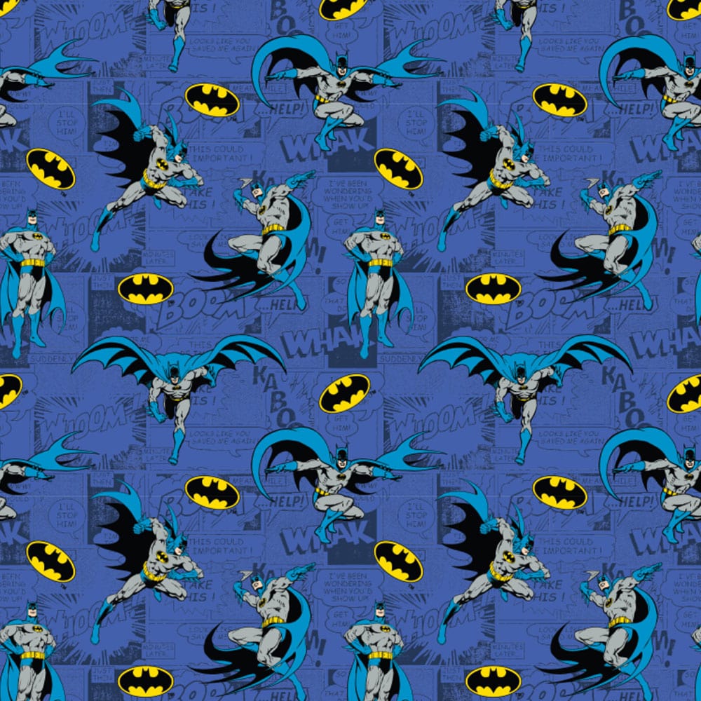 DC Comics Batman Fabric Comics Blue