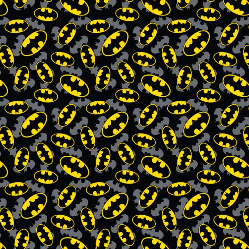 DC Comics Batman Fabric Logo Overlay Whole Bolt 10 Metres