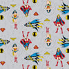 DC Comics Girl Power Grey Fabric