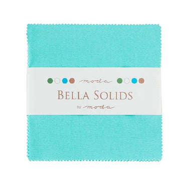 Moda Fabric Bella Solids Charm Pack Duck Egg Blue