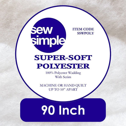 EQS Fabric Wadding Super Soft Wadding 100% Polyester 90 Inch Wide  - The Sewing Studio