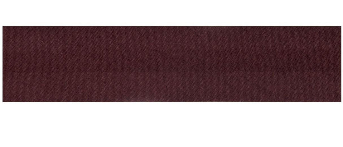 Essential Trimmings Bias Binding Polycotton Bias Binding: 2.5m x 12mm: Chocolate  - The Sewing Studio