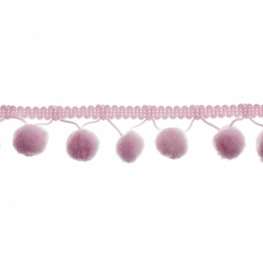 Essential Trimmings Craft Accessories Pom Pom Trim Pink 20mm Price per Metre  - The Sewing Studio for sale UK - The Sewing Studio
