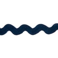 Essential Trimmings Ric Rac Polyester Ric Rac Trim: 14mm: Navy  - The Sewing Studio for sale UK - The Sewing Studio