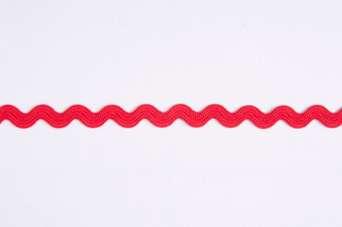 Polyester Ric Rac Trim: 8mm: Red