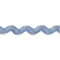 Essential Trimmings Ric Rac Polyester Ric Rac Trim: 8mm: Sky  - The Sewing Studio