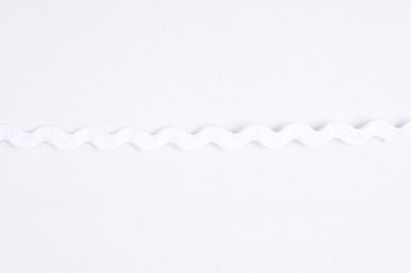 Essential Trimmings Ric Rac Polyester Ric Rac Trim: 8mm: White  - The Sewing Studio for sale UK - The Sewing Studio