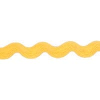 Essential Trimmings Ric Rac Polyester Ric Rac Trim: 8mm: Yellow  - The Sewing Studio