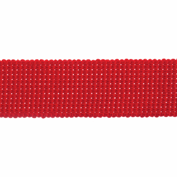 Cotton Acrylic Webbing Trim: 30mm: Red. Price per metre.