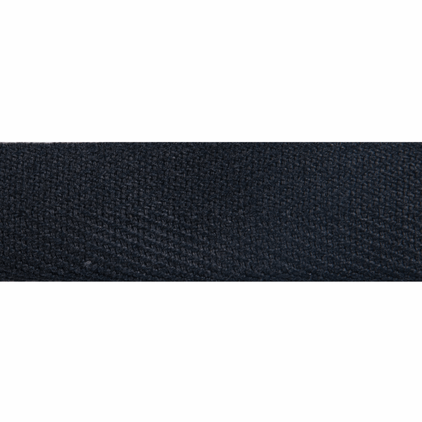 Herringbone Cotton Tape Black 20mm Wide Price Per Metre