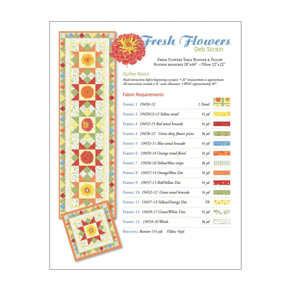Free Pattern: Fresh Flowers Table Runner