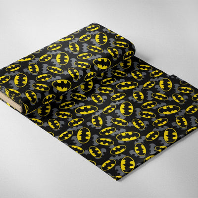 DC Comics Batman Fabric Logo Overlay Whole Bolt 10 Metres