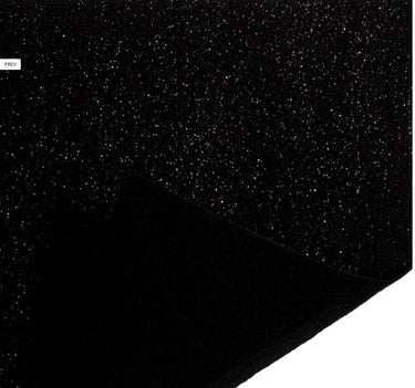 Glitter Felt Fabric Sheet Black 23cm x30cm