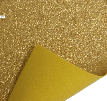 Glitter Felt Fabric Sheet Gold 23cm x30cm