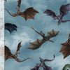 Timeless Treasures Fabric Dragons Blue