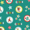 Grinch Christmas Fabric Snowflake & Stars 2902-04
