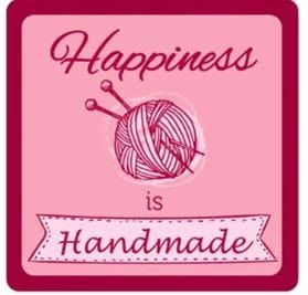 Groves Quilting Accessories Sewing Themed Coaster Happiness Is Handmade  - The Sewing Studio