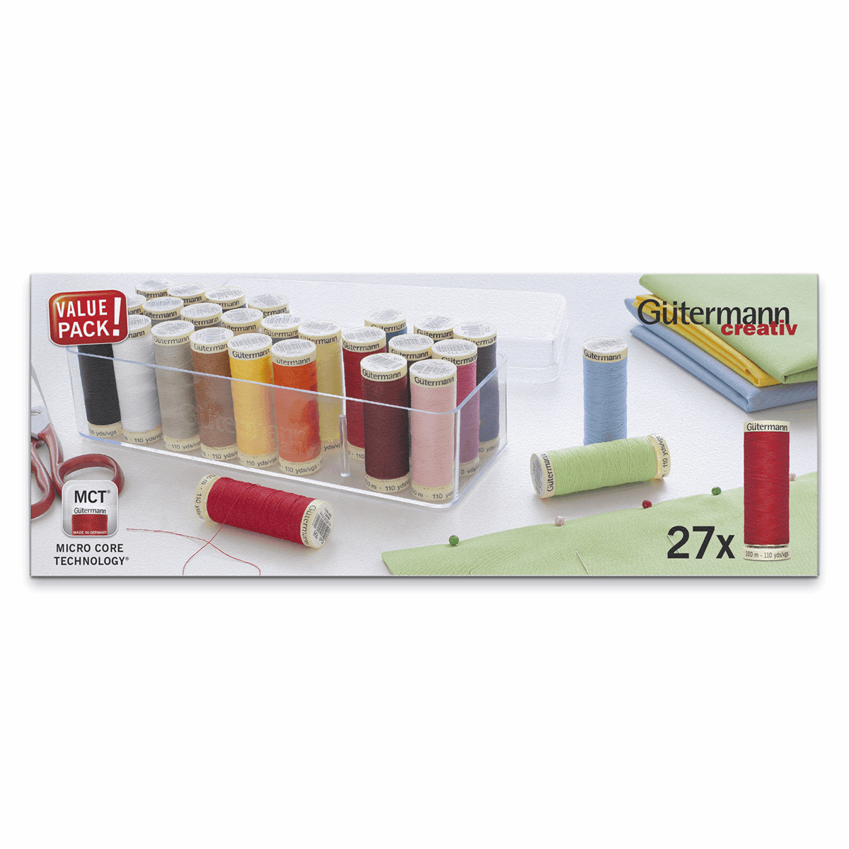Gutermann Thread Set Polyester Sew-All Thread 100m Pack of 27