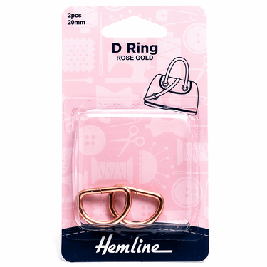 D Rings 20mm Rose Gold 2 Pieces