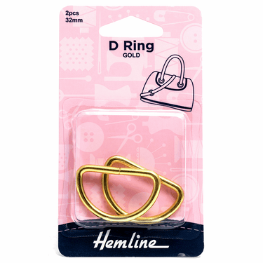 D Rings 32mm Gold 2 Pieces