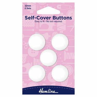 Self-Cover Buttons: Nylon: 22mm