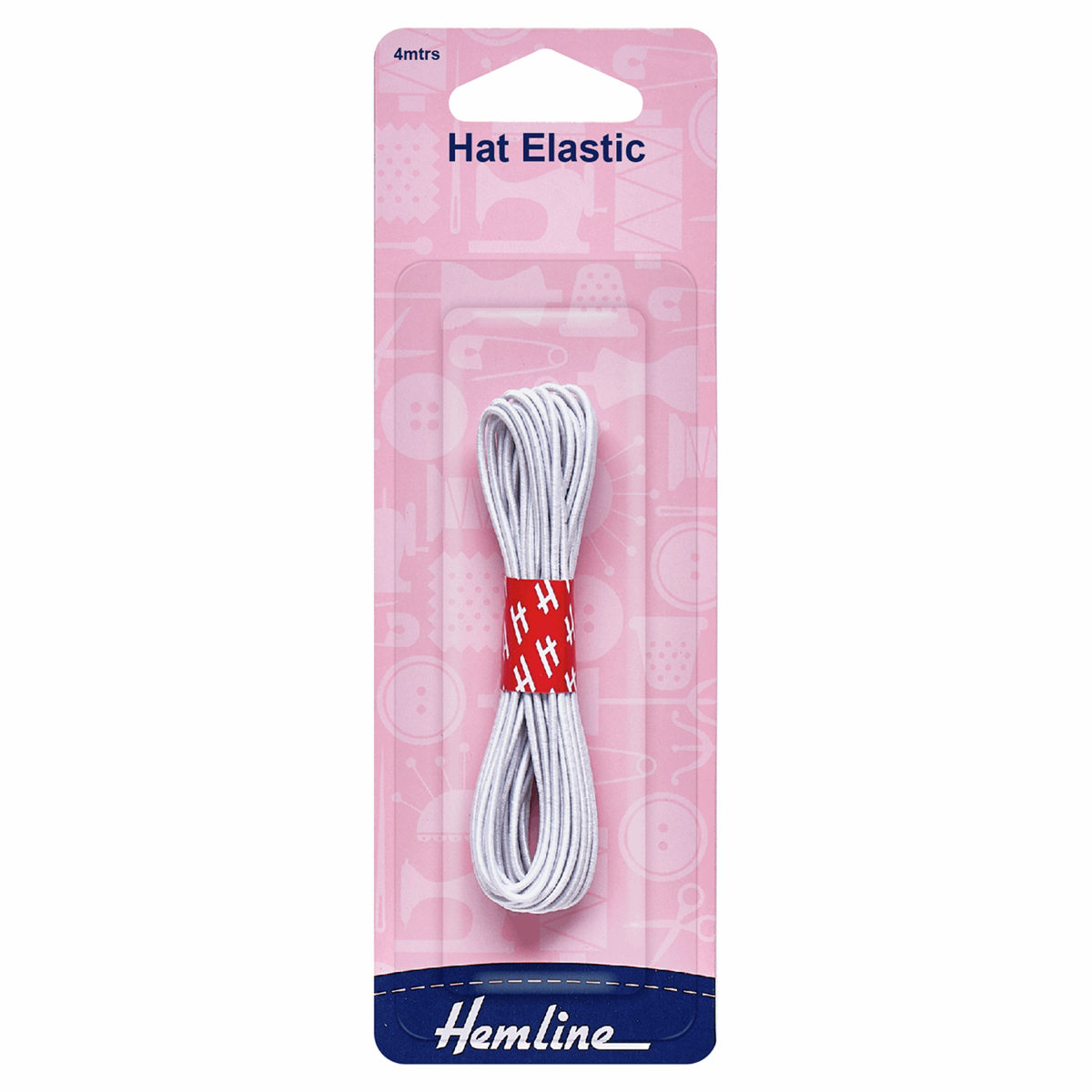 Hemline Elastic Hat Elastic White: 4 Metres x 1.3mm Wide  - The Sewing Studio