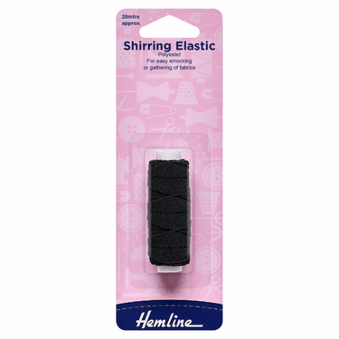 Hemline Elastic Shirring Elastic: Black: 20 Metres x 0.75mm Wide  - The Sewing Studio for sale UK - The Sewing Studio