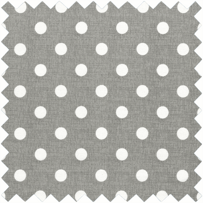 Hobby Gift Baskets Sewing Box Square Grey Linen Polka Dot Small  - The Sewing Studio