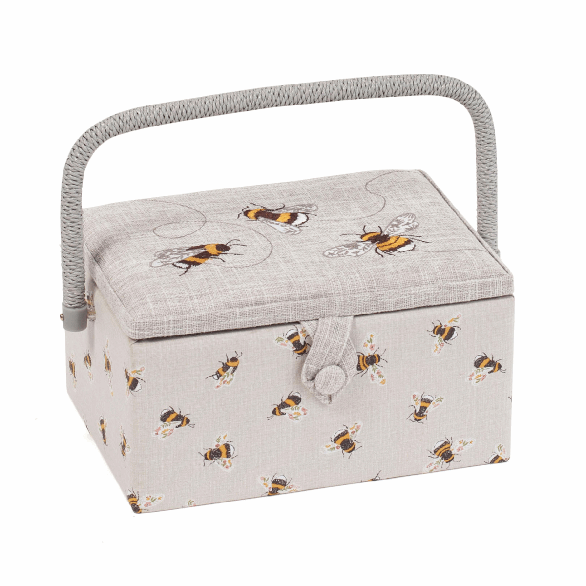 HobbyGift Sewing Tins and Boxes Sewing Box Embroidered Bees  - The Sewing Studio