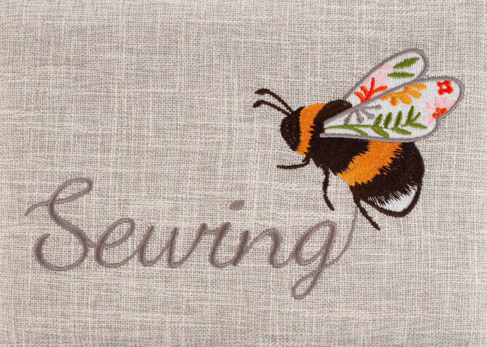 HobbyGift Sewing Tins and Boxes Sewing Box Medium Embroidered Sewing Bee  - The Sewing Studio
