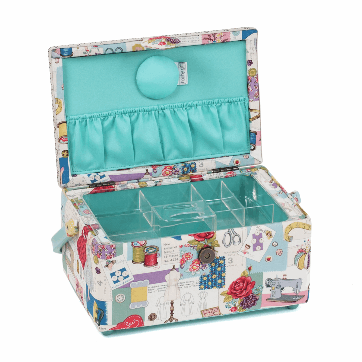 HobbyGift Sewing Tins and Boxes Sewing Box Medium Sew Retro  - The Sewing Studio