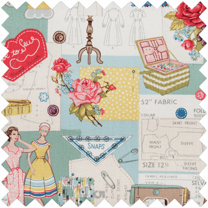 HobbyGift Sewing Tins and Boxes Sewing Box Medium Sew Retro  - The Sewing Studio