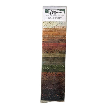 Hoffman Fabric Pre Cuts Hoffman Copper Bali Pop Pack - Batik Fabric 40x 2.5 Inch Strips  - The Sewing Studio for sale UK - The Sewing Studio