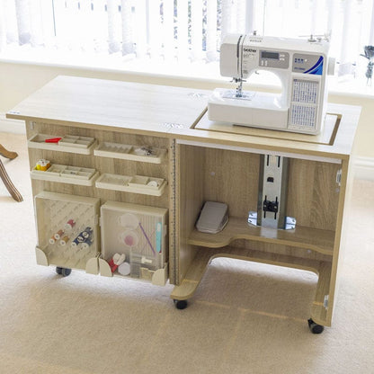 Horn Sewing Cabinets Horn Cub Plus Weathered Oak  - The Sewing Studio