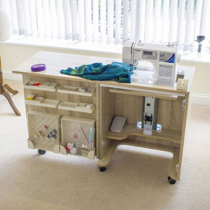 Horn Sewing Cabinets Horn Cub Plus Weathered Oak  - The Sewing Studio