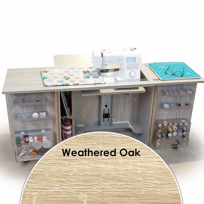 Horn Sewing Cabinets Horn Gemini Weathered Oak  - The Sewing Studio