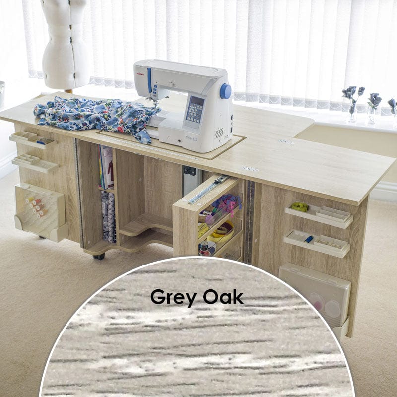 Horn Sewing Cabinets Horn Gemini XL American Grey Oak  - The Sewing Studio