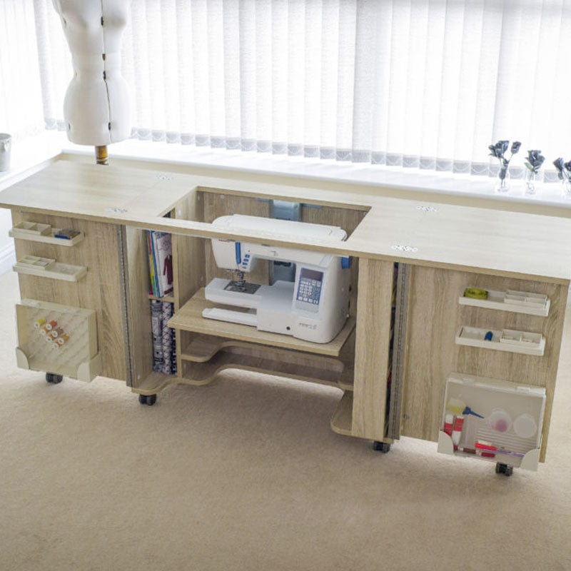 Horn Sewing Cabinets Horn Gemini XL Weathered Oak  - The Sewing Studio