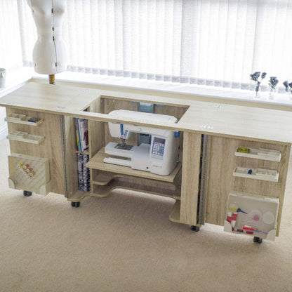 Horn Sewing Cabinets Horn Gemini XL Weathered Oak  - The Sewing Studio