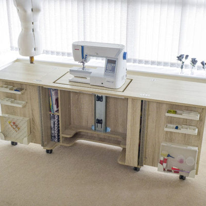 Horn Sewing Cabinets Horn Gemini XL Weathered Oak  - The Sewing Studio