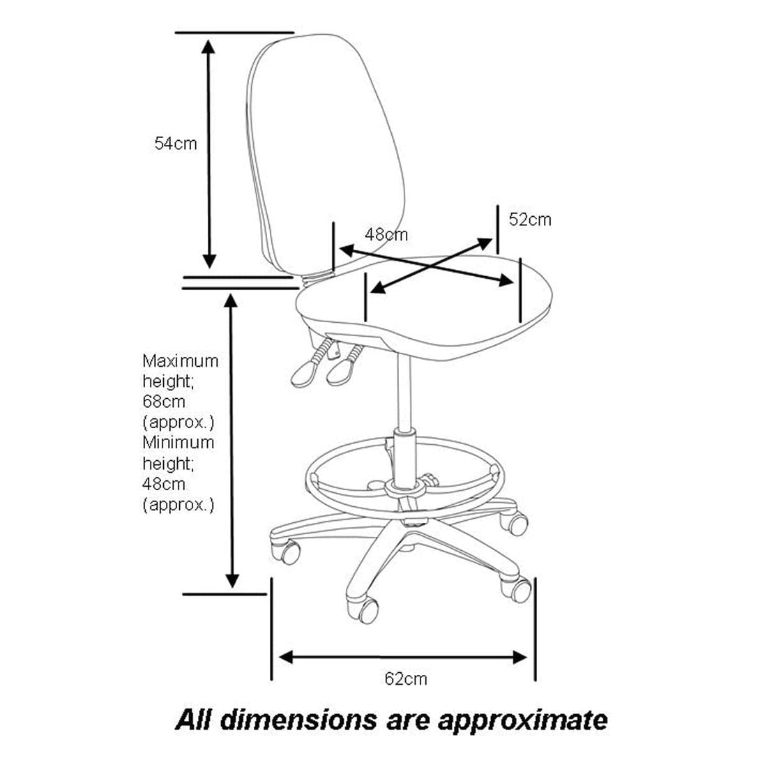 Horn Sewing Cabinets Horn Hobby Tall Chair Habby Peach  - The Sewing Studio