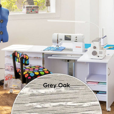 Horn Sewing Cabinets Horn Nova XL American Grey Oak  - The Sewing Studio for sale UK - The Sewing Studio
