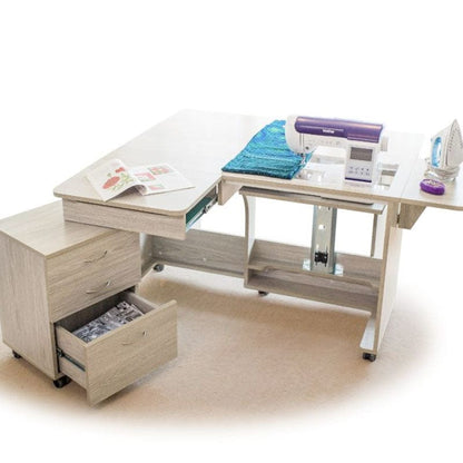 Horn Sewing Cabinets Horn Quilters Delight Mk2 American Grey Oak  - The Sewing Studio